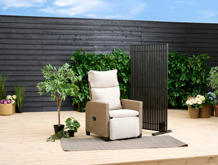 Terrasseafskærmning New York sort akacie - Sunlife®